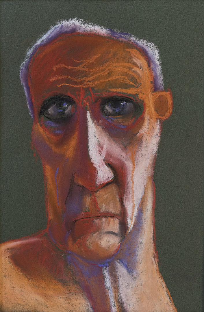 Old Man 2020 | Bob Smith | Soft pastels on paper | 82 x 61 cm framed in black | $900