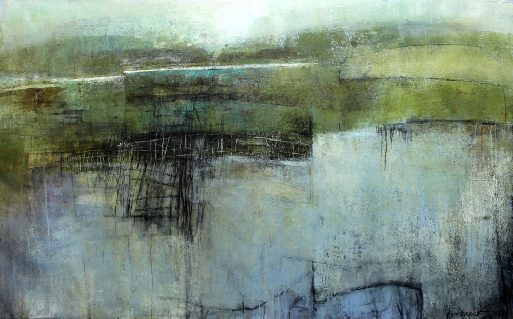 Light on the Water - Connemara | Kym Barrett | Acrylic and mixed media on canvas | 120 x 180 cm | SOLD