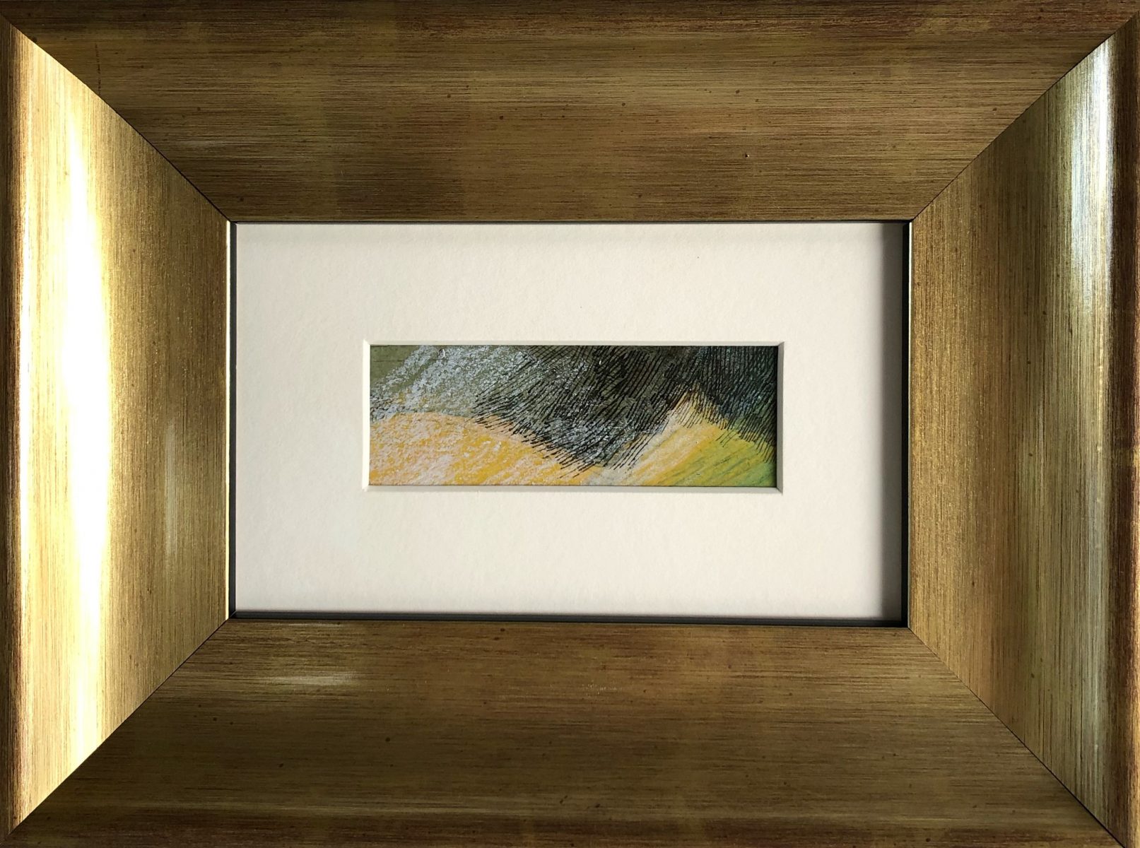 The dunes 2021 | David Green | Indian ink, watercolour and coloured pencil on paper | 15.7 x 21 cm framed | $480