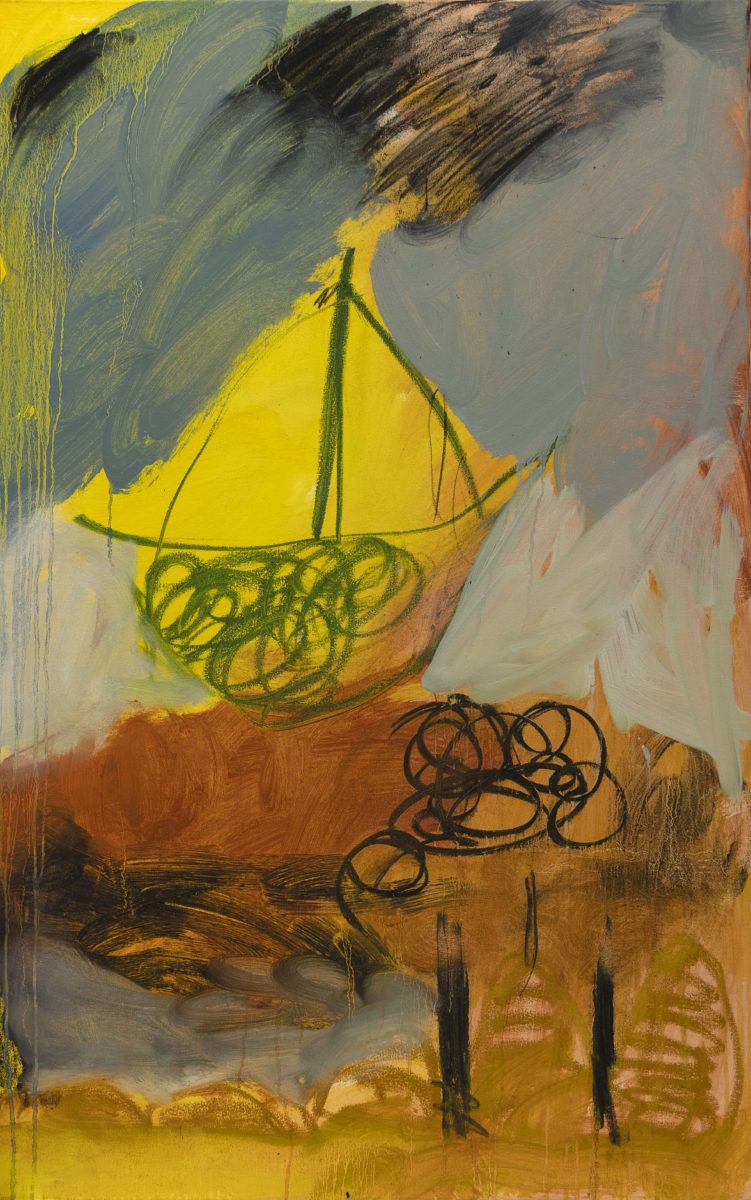 Desert Rock Sailing 2021 | Sue Gill | Oil on canvas | 110 x 70 cm | SOLD