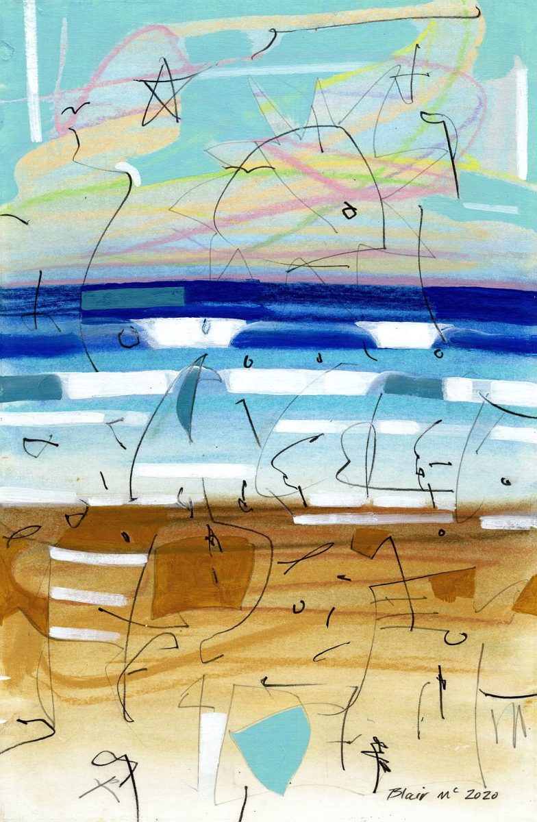 PITTA #1 2021 | Blair McNamara | Mixed media on paper | 82.5 x 64 cm, framed in oak with white mat under art glass | $1250