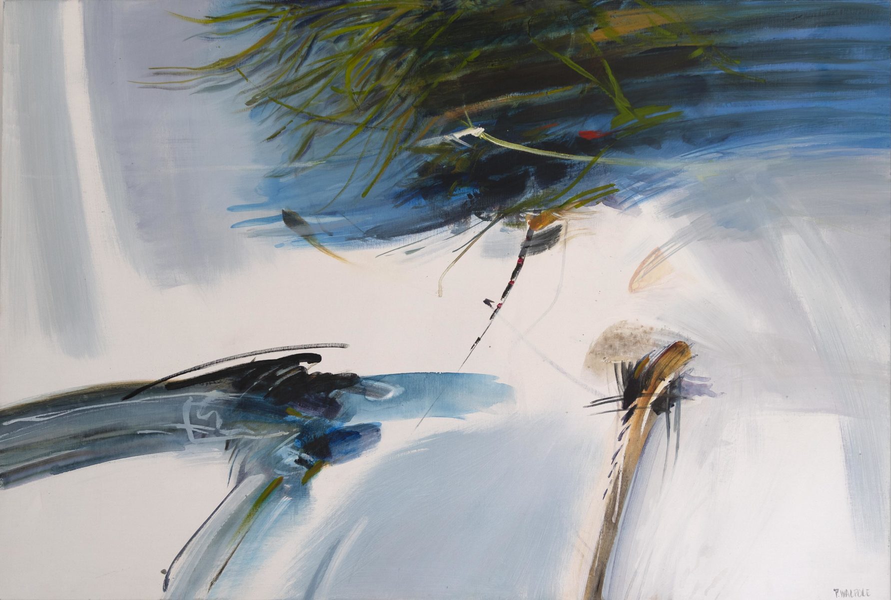 Lagoon Grasses 2020 | Pam Walpole | Mixed media on canvas | 102 x 152 cm | $4500