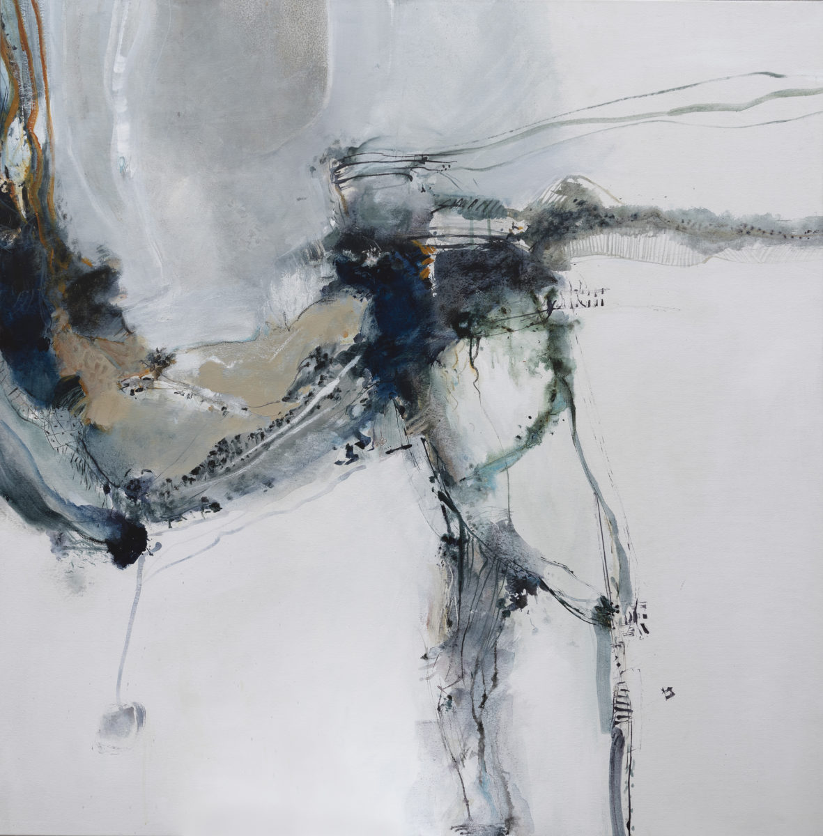Flood Plain II | Pam Walpole | Mixed media on canvas | 150 x 150 cm | $6800