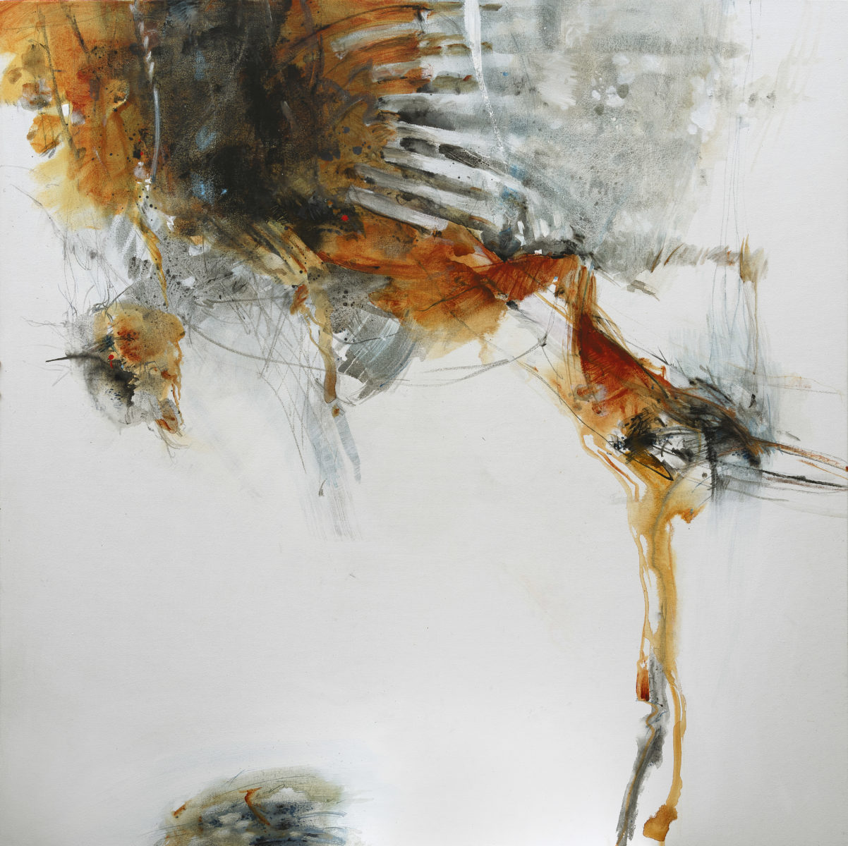 It Started With a Trickle I | Pam Walpole | Mixed media on canvas | 152 x 152 cm | $6800