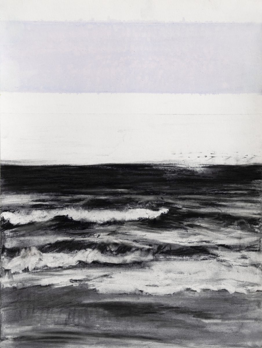 Dusk 2022 | Shyanne Clarke | Charcoal and ink on paper | 72 x 52 cm, framed in oak | SOLD