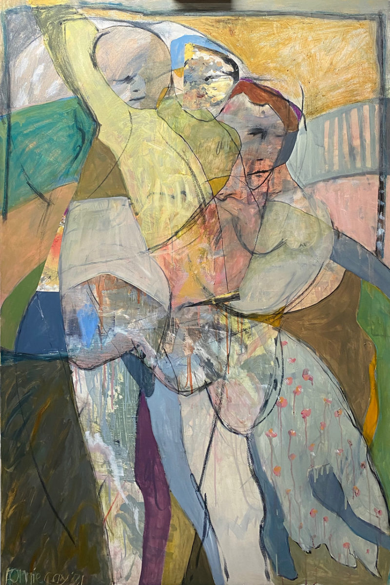 surrender and no looking back | Veronica Cay | Mixed media collage on canvas | 150 x 102 cm | $6250