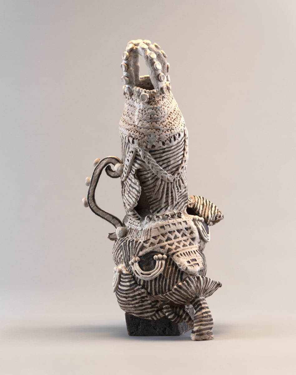 when a zebra changes its stripes 2022 | ronniecay | Ceramic sculpture | 57 cm | $3000