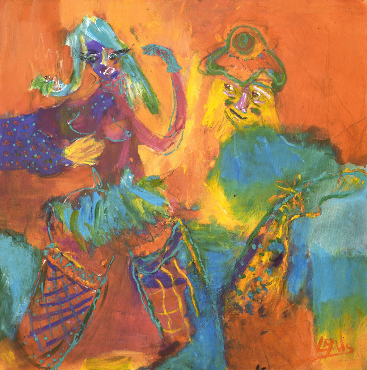 Burlesque | Judith Laws | Acrylic on canvas | 76 x 76 cm | $1900