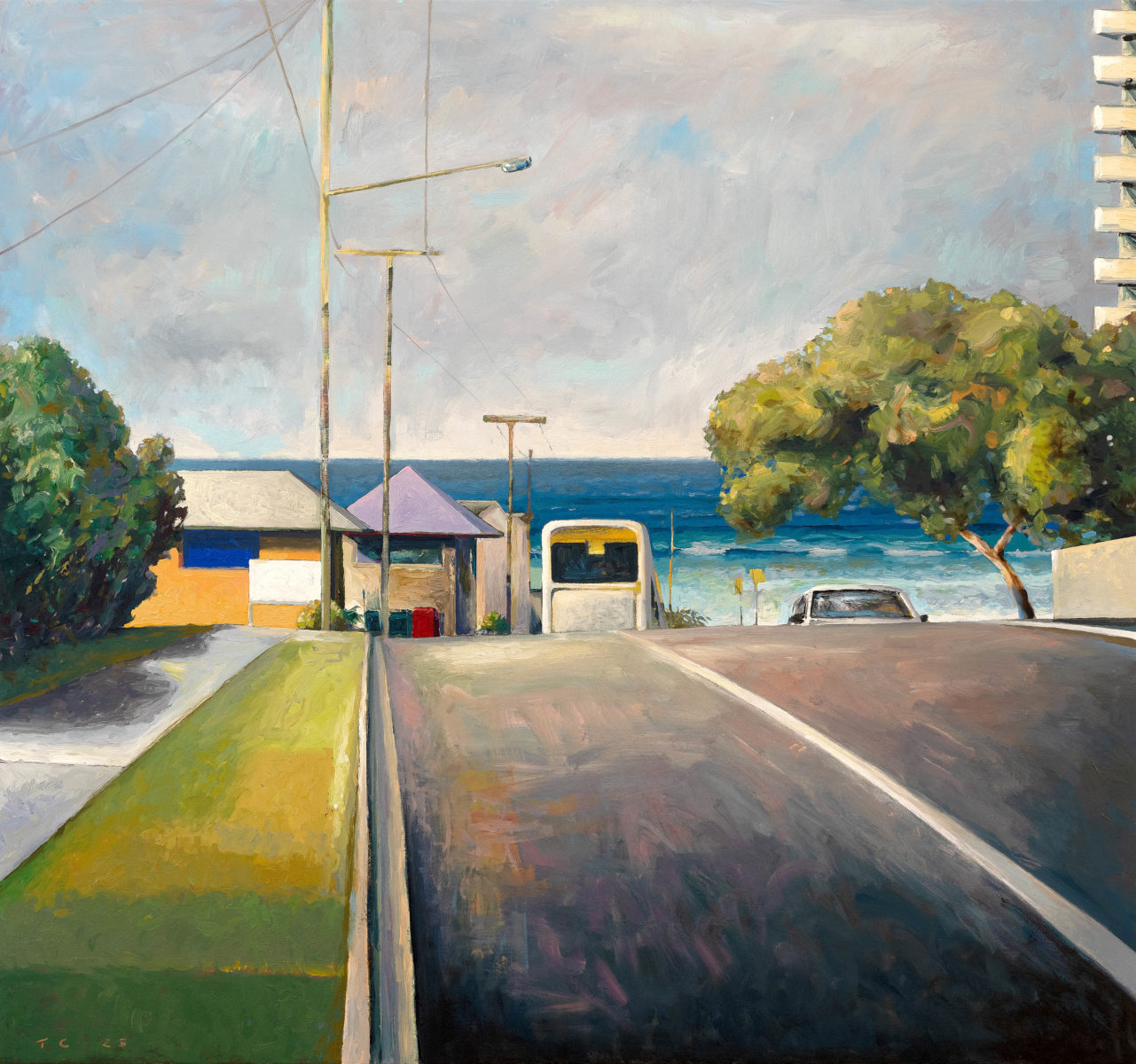 3PM Beach Road 2023 | Tony Coles | oil on canvas | 150 x 140 cm | SOLD