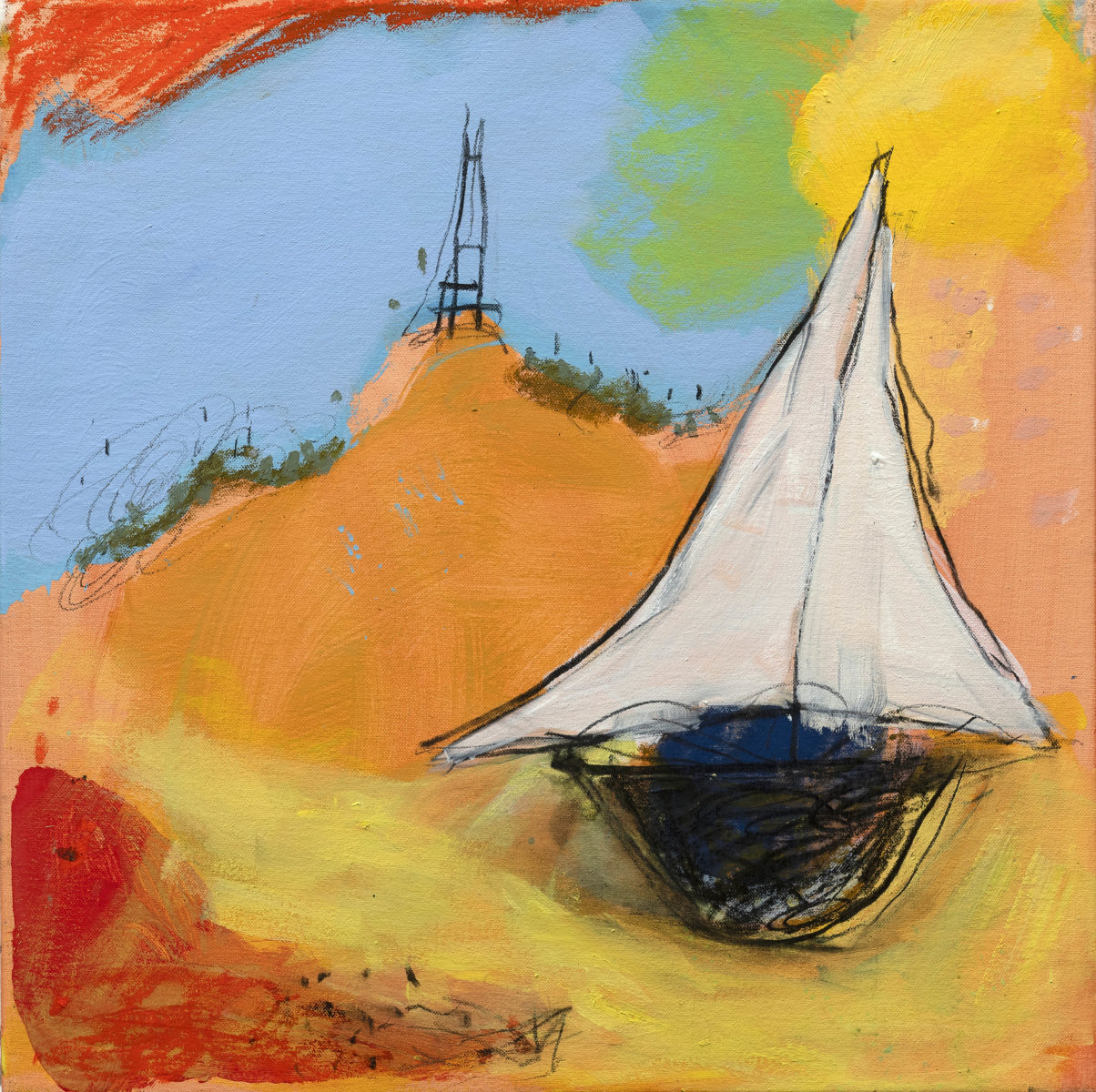 Black Hull 2023 | Sue Gill | Oil on canvas | 45 x 45 cm | $1500