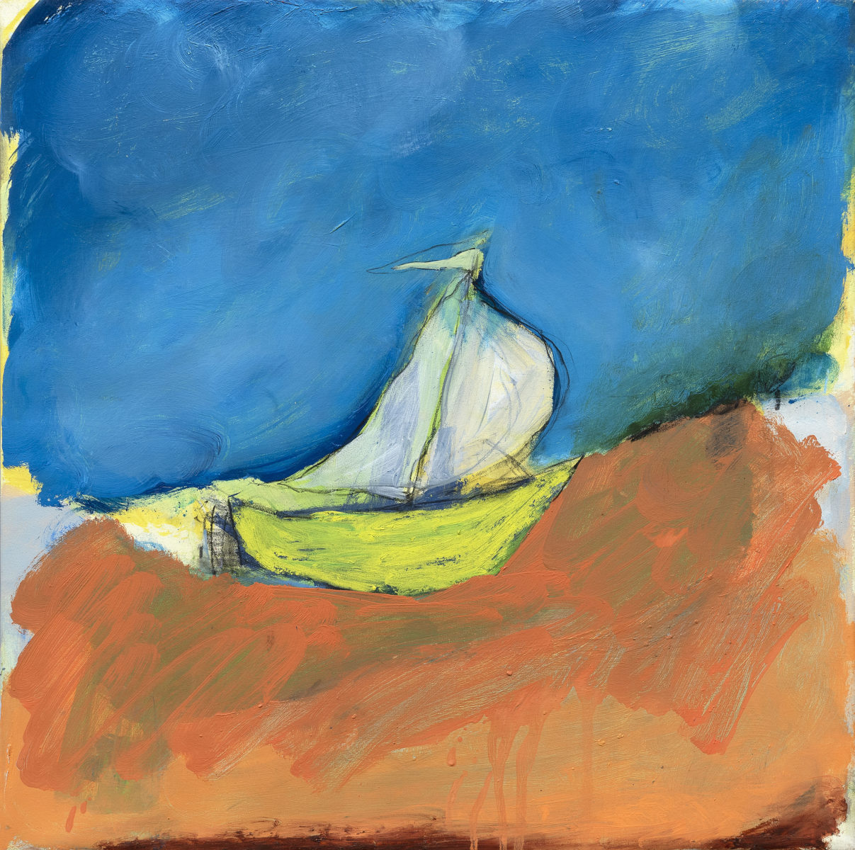 Orange Ocean 2023 | Sue Gill | oil on canvas | 50 x 50 cm | $1500