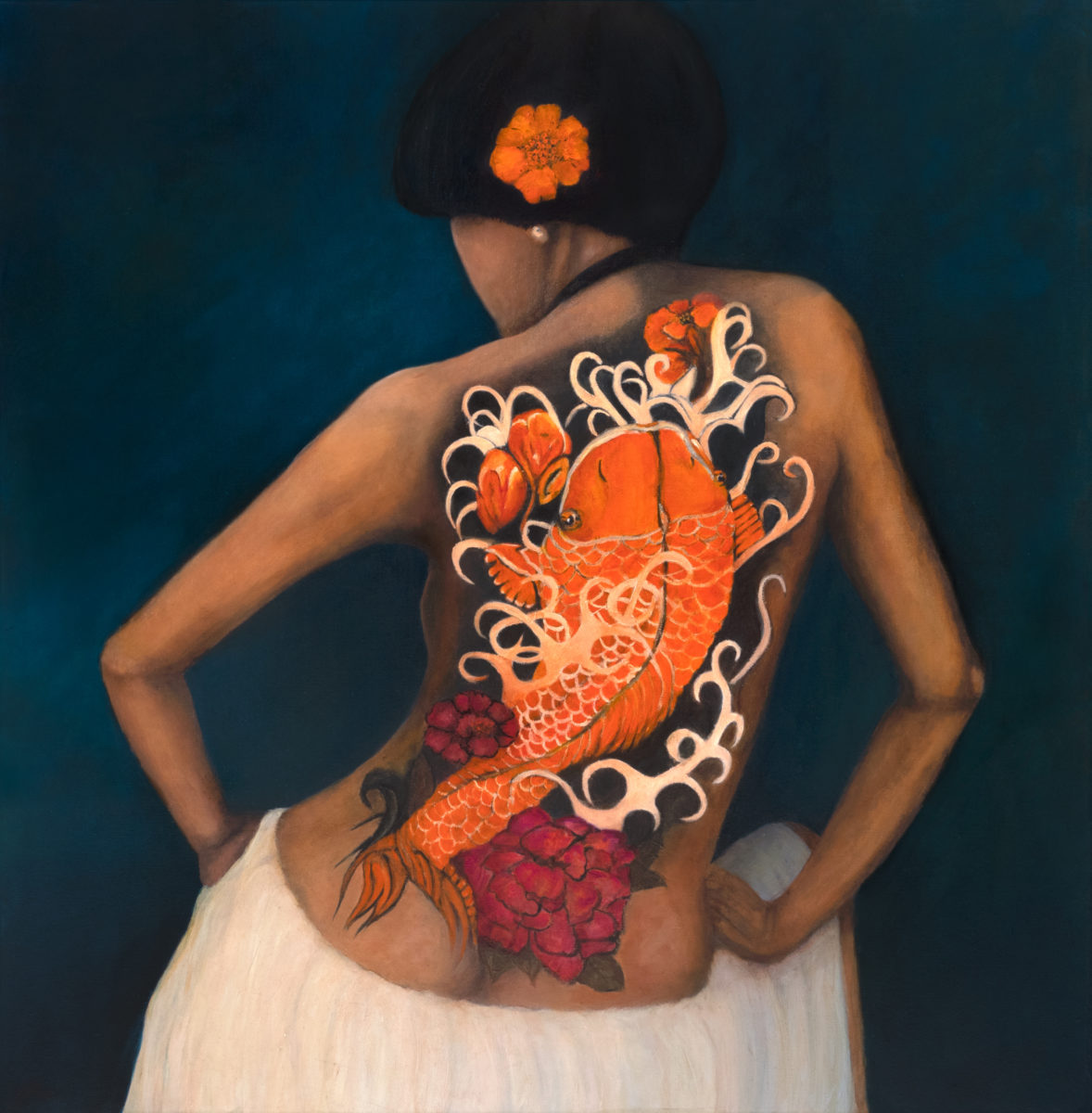 Primal Symbolism - Bravery and Love | Dianne Swan | oil on canvas | 90 x 90 cm | $1500