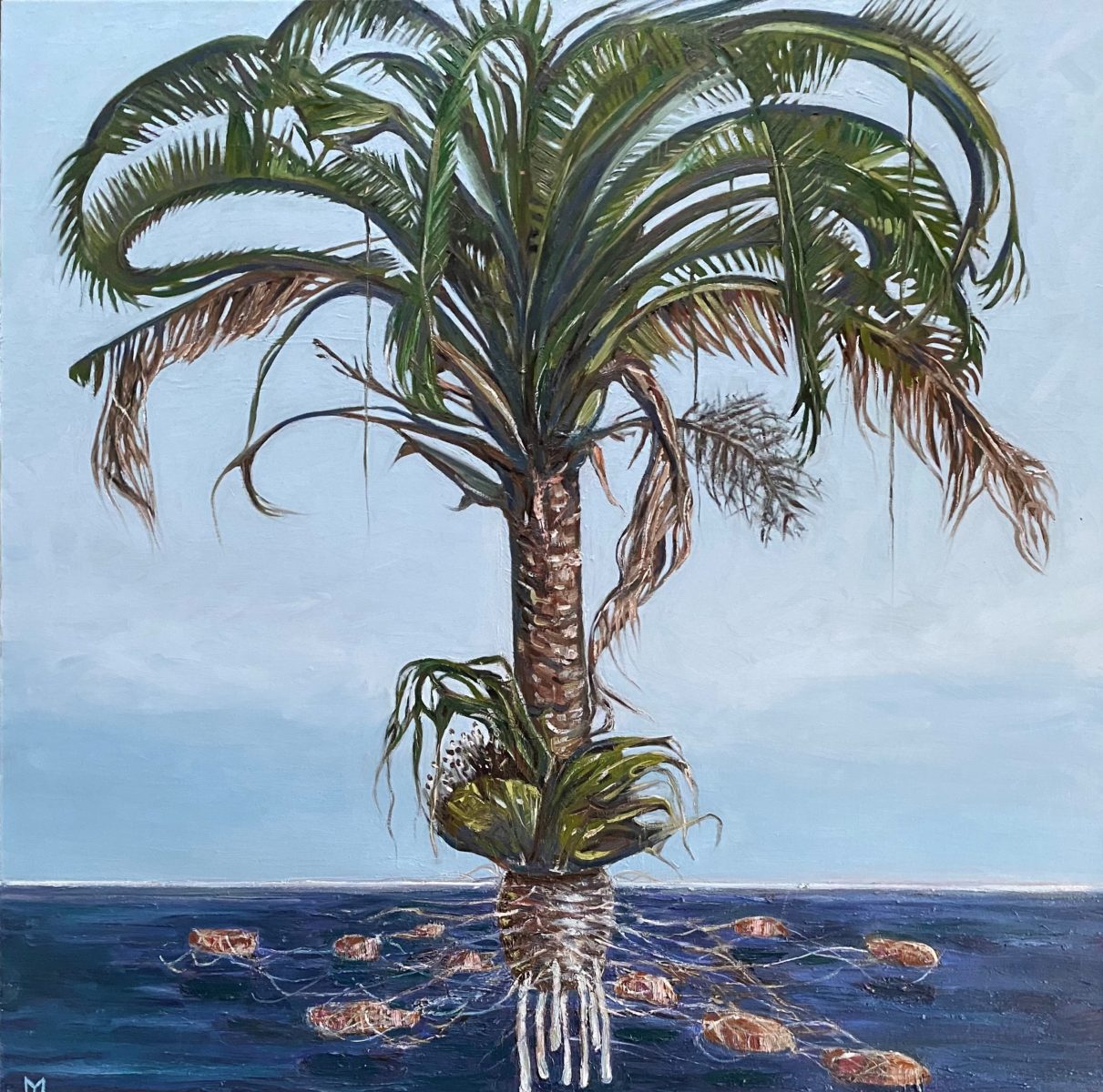Refugee 2021 | Mandy McGuire | oil on canvas | 102 x 102 cm | $2300