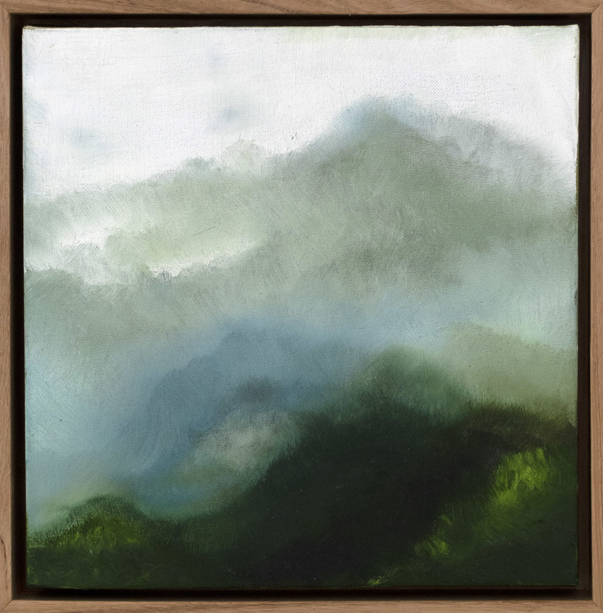 Hinterland Horizon 2021 | Prue Clay | Oil on canvas | 34 x 34 cm, framed in oak | $890