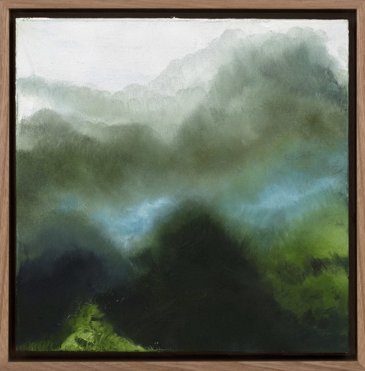 Hinterland Horizon II 2021 | Prue Clay | Oil on canvas | 34 x 34 cm, framed in oak | $890