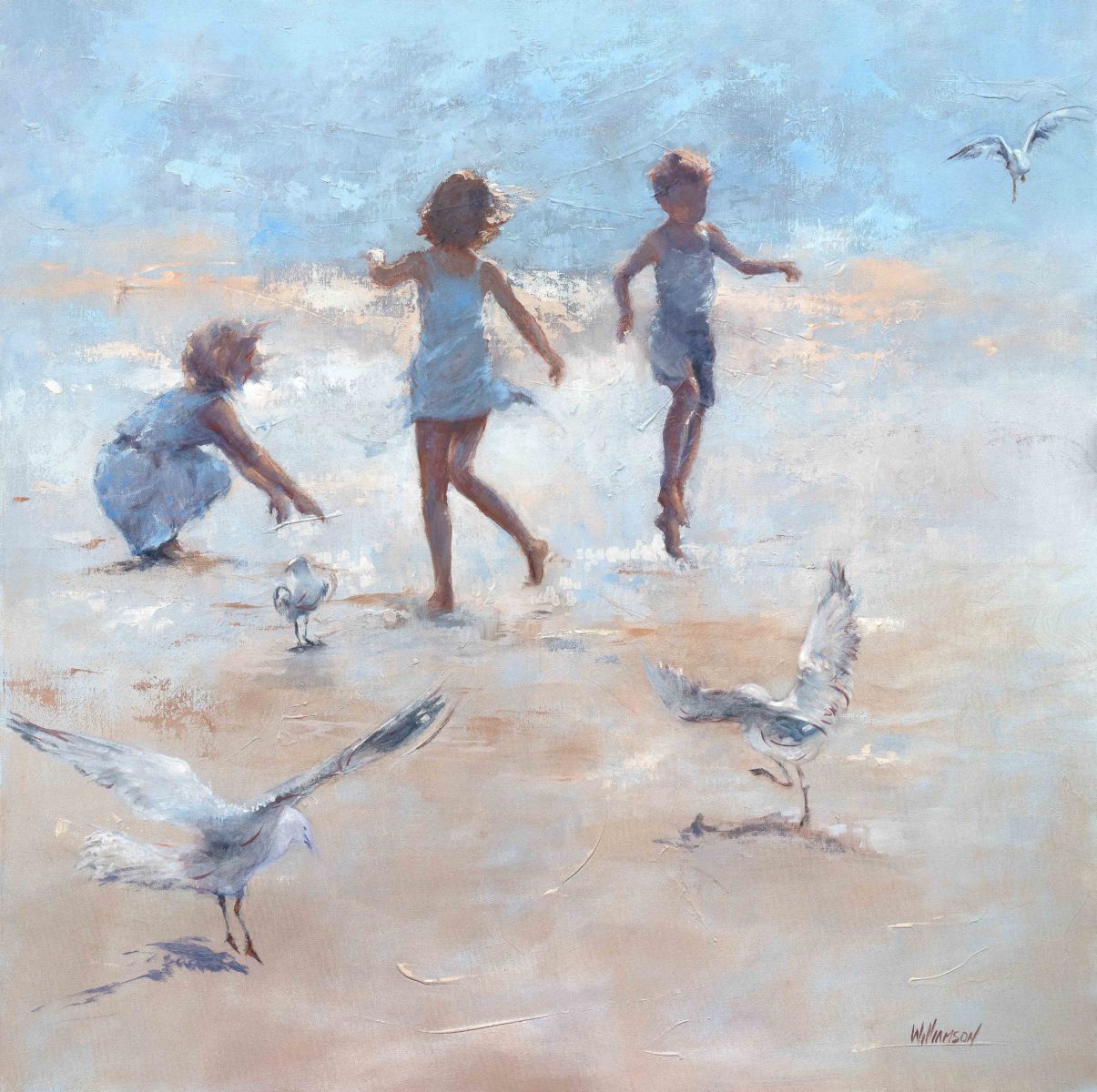 Beach Frolic | Jan Williamson | Oil on canvas | 102 x 102 cm | $9,800