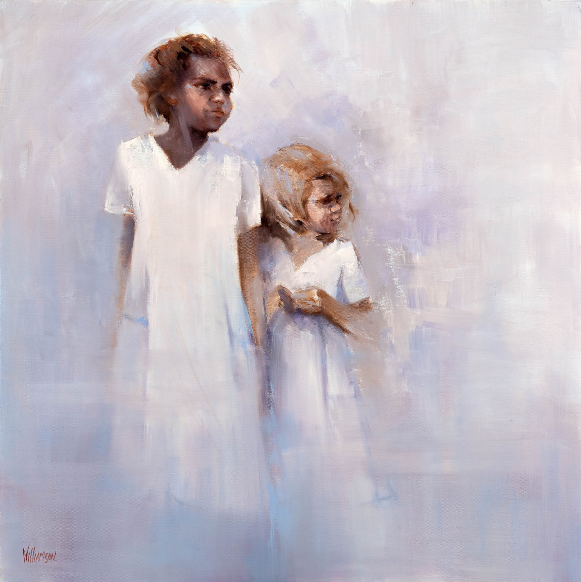 Sisters | Jan Williamson | Oil on canvas | 76 x 76 cm | $6,500