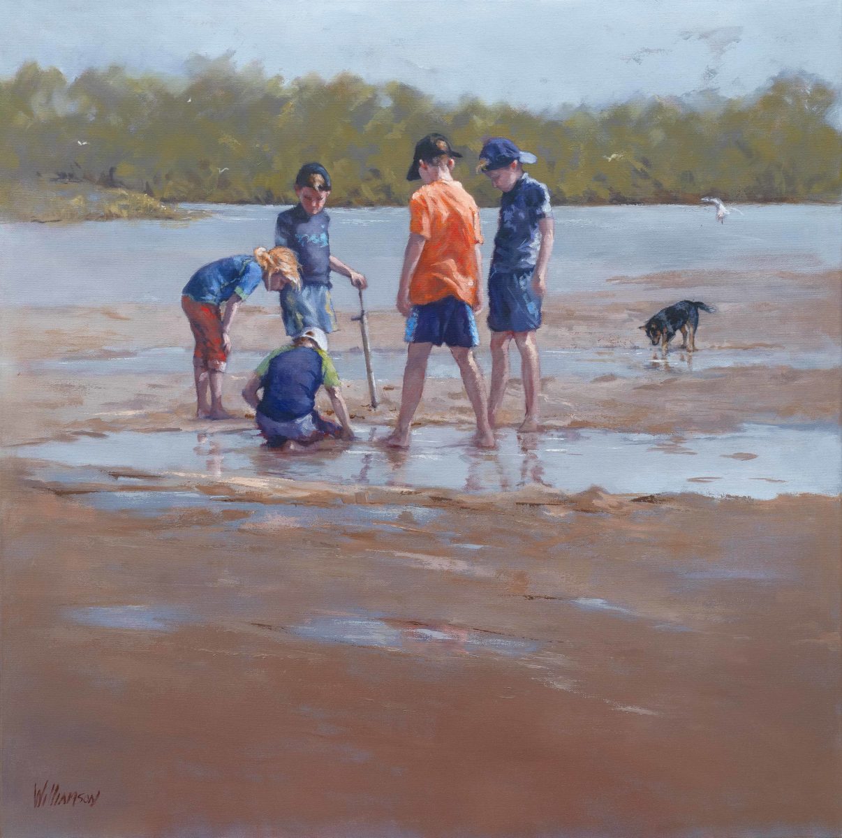At the Lake, Narrabeen | Jan Williamson | Oil on canvas | 91 x 91 cm | SOLD