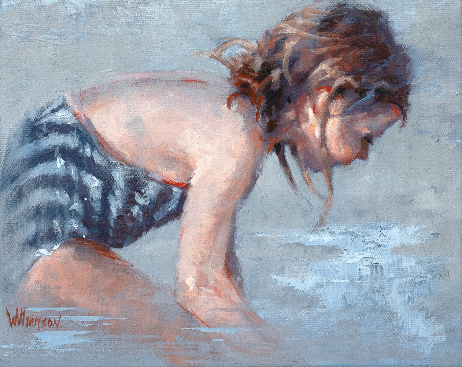 Little Swimmer | Jan Williamson | Oil on canvas | 20 x 25 cm | $1,200