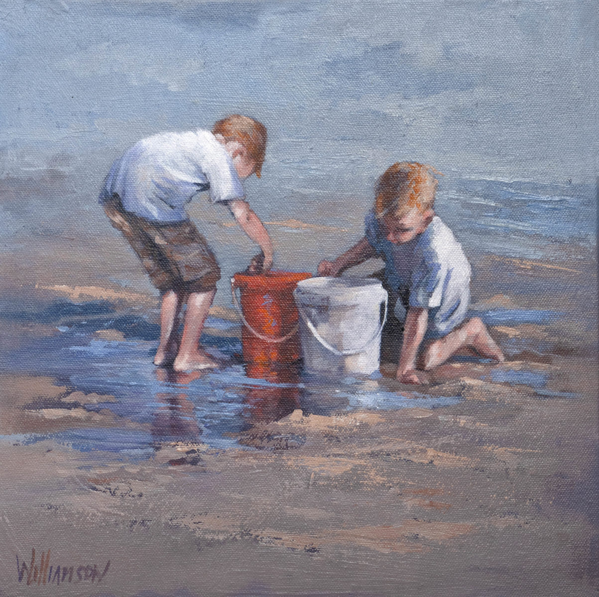 Two Buckets | Jan Williamson | Oil on canvas | 30 x 30 cm | $1,800