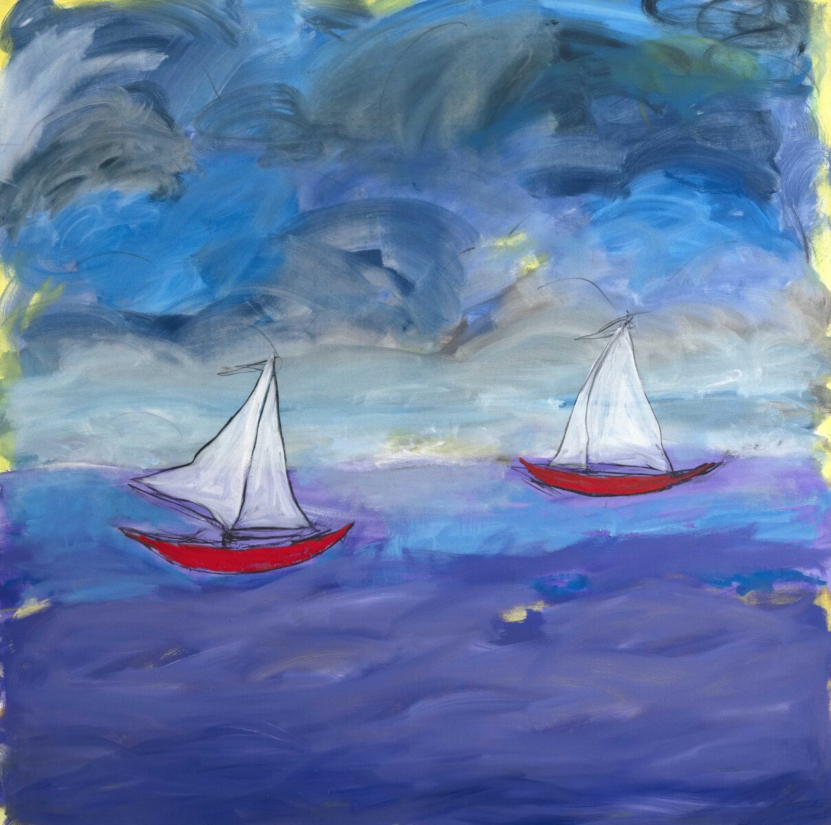 White Sails | Sue Gill | oil on canvas | 140 x 140 cm | $4,500 Photo documentation by Christine Hall Photographer