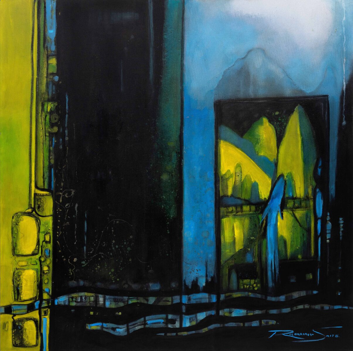 Into the Shadows | Rex Backhaus-Smith | acrylic on canvas 100 x 100 cm | $6,000