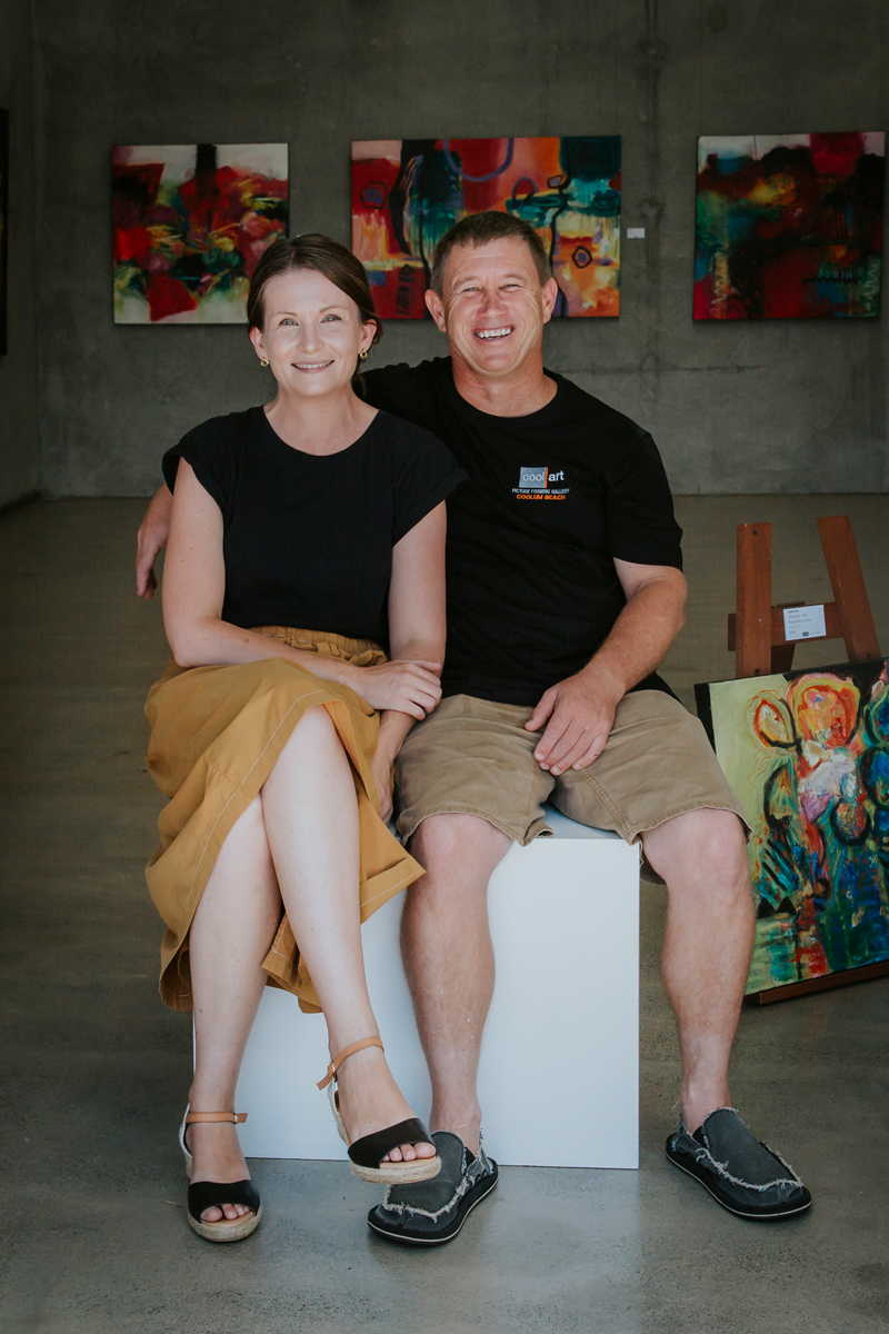 Erin and Joe, owners and directors of Cool Art Picture Framing and ca Gallery | photgraphy credit: Alexandra Rose Photography