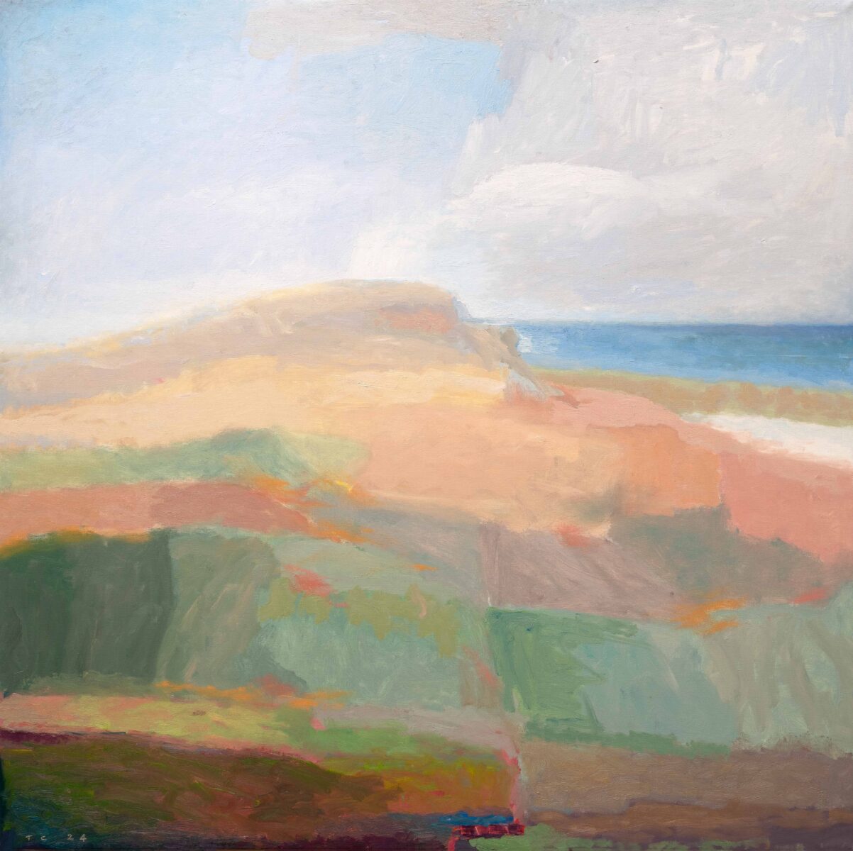 Ocean View Block II | Tony Coles | Oil on linen | 150 x 150 cm | $6,900