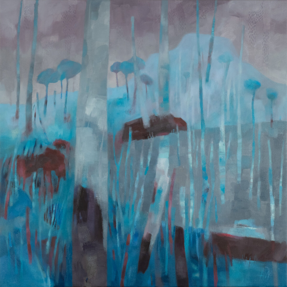 Blue-rain forest | Adrienne Williams | oil on canvas | 70 x 70 cm | $2,150