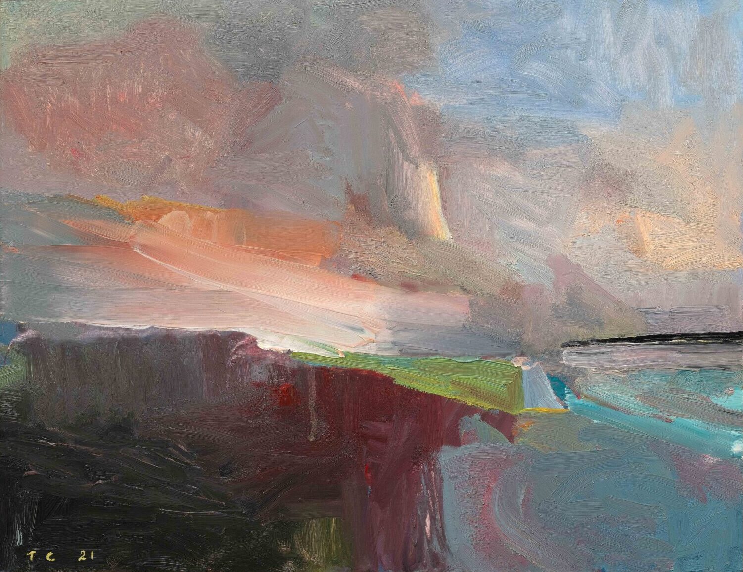 Coastline | Tony Coles | Oil on board | 47 x 62.5 cm | SOLD