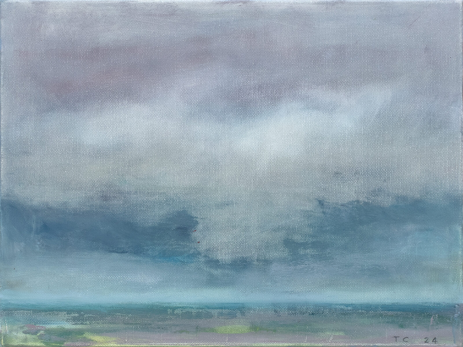 Low Cloud | Tony Coles | Oil on canvas | 33.5 x 43.5 cm, framed in oak | $1,400