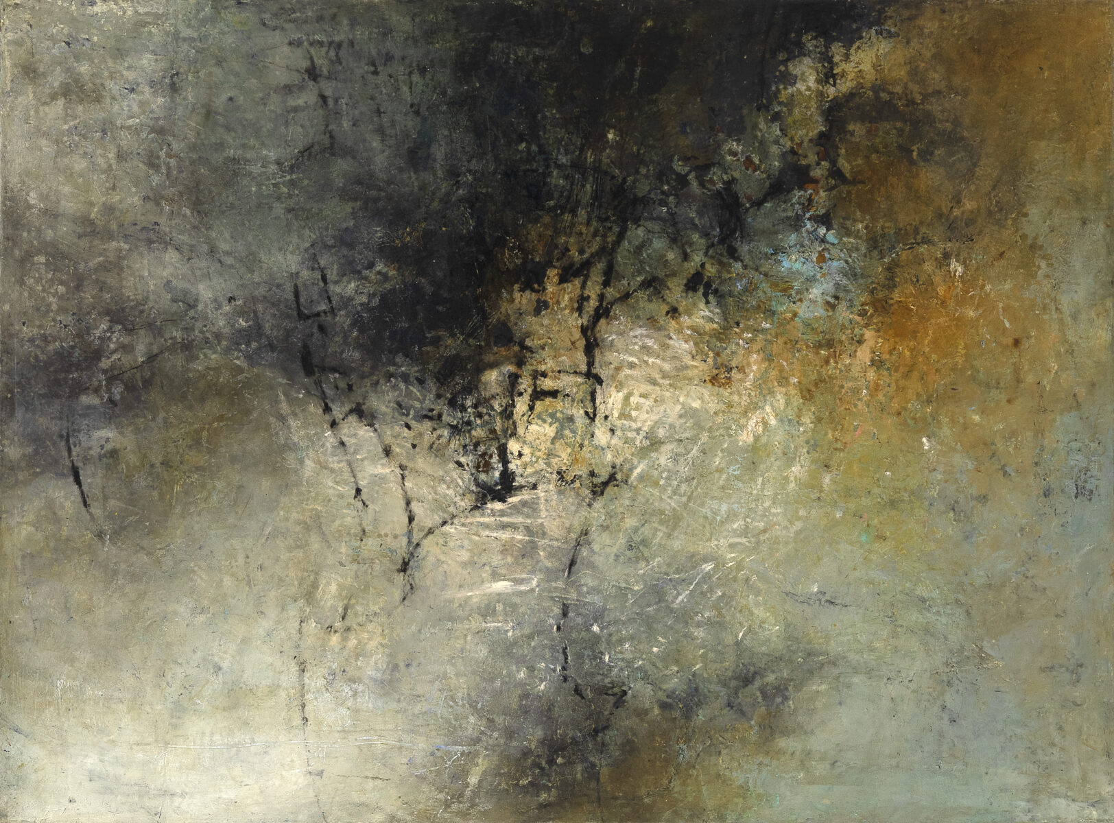 Watery Deeps | Kym Barrett | Oils and cold wax medium on board | 62 x 82 cm | $2,000