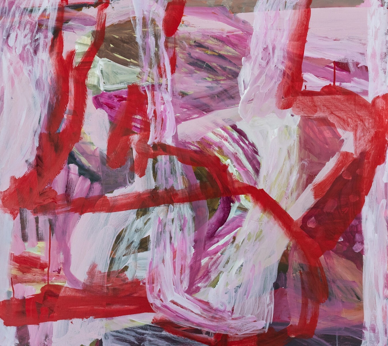 Way Finding 2024 | Amy Clarke | acrylic on canvas | 95 x 105 cm, framed in oak | $3,800