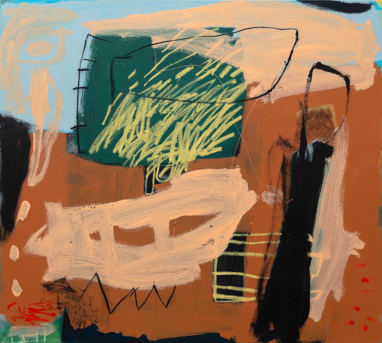 Whales 2025 | Sue Gill | mixed media on canvas | 90 x 100 cm | $3,800