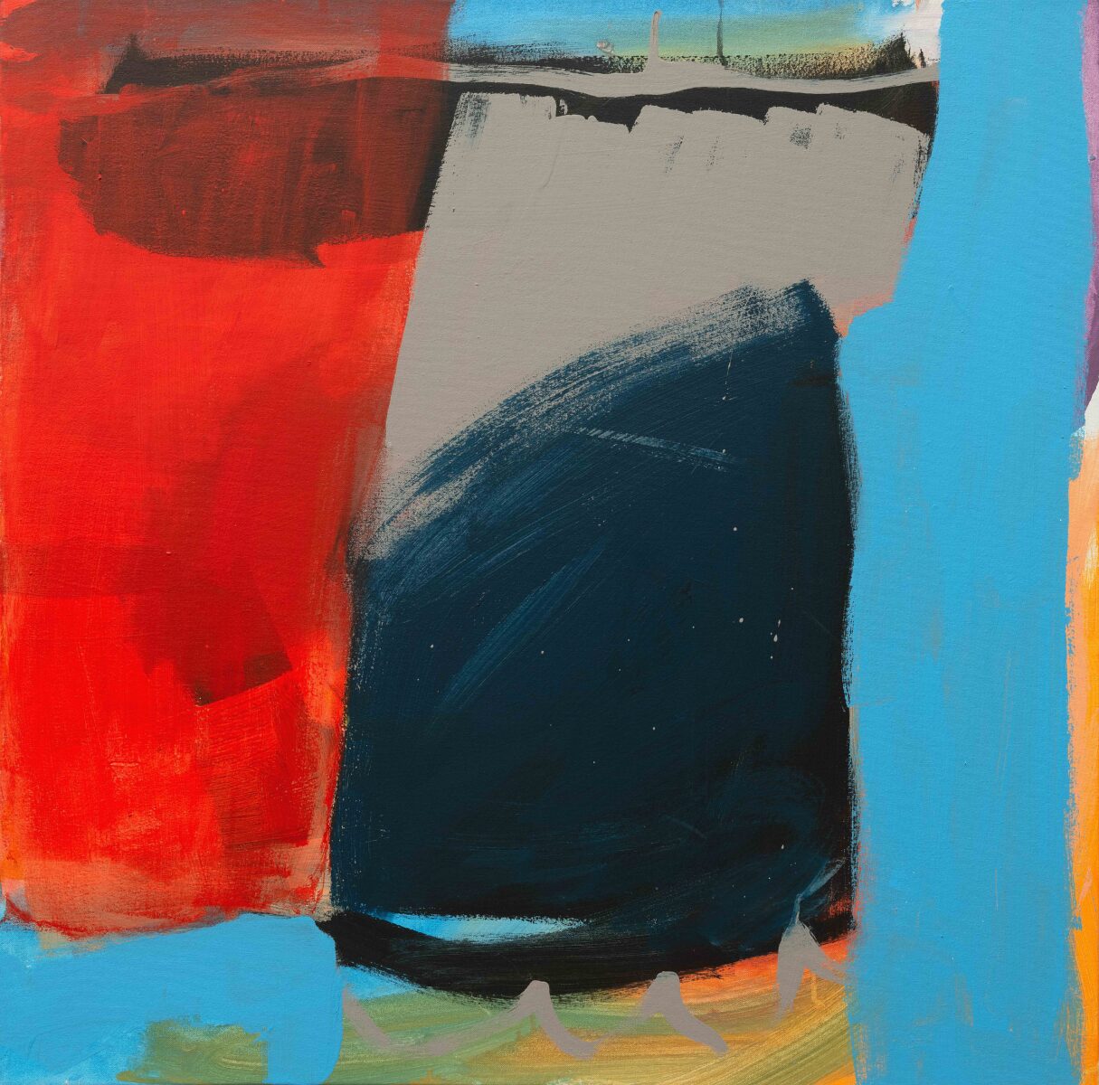 Fenceline 2025 | Sue Gill | acrylic on canvas | 80 x 80 cm | $3,200