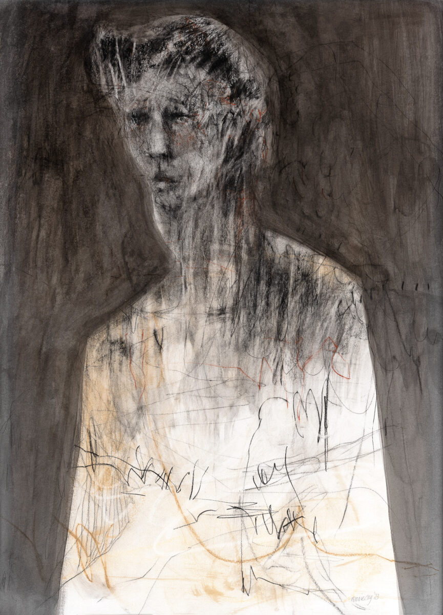 Persephone | ronniecay | mixed media on 300gsm cartridge paper | 83 x 63.5, framed in black | $2,000