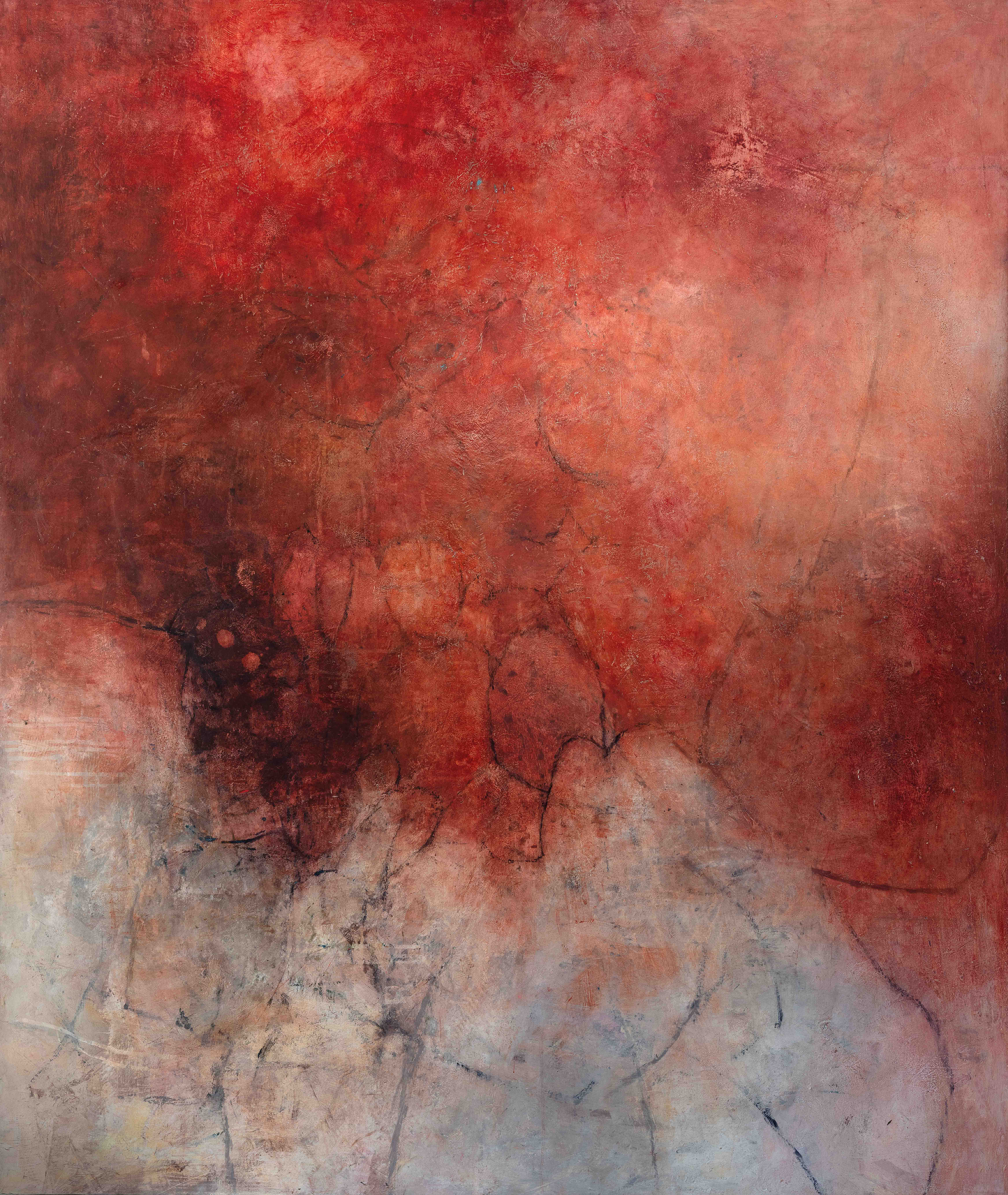 Solidarity with Suffering | Kym Barrett | Oil, oilstick and cold wax medium on board | 132 x 112 cm | $5,800 SOLD