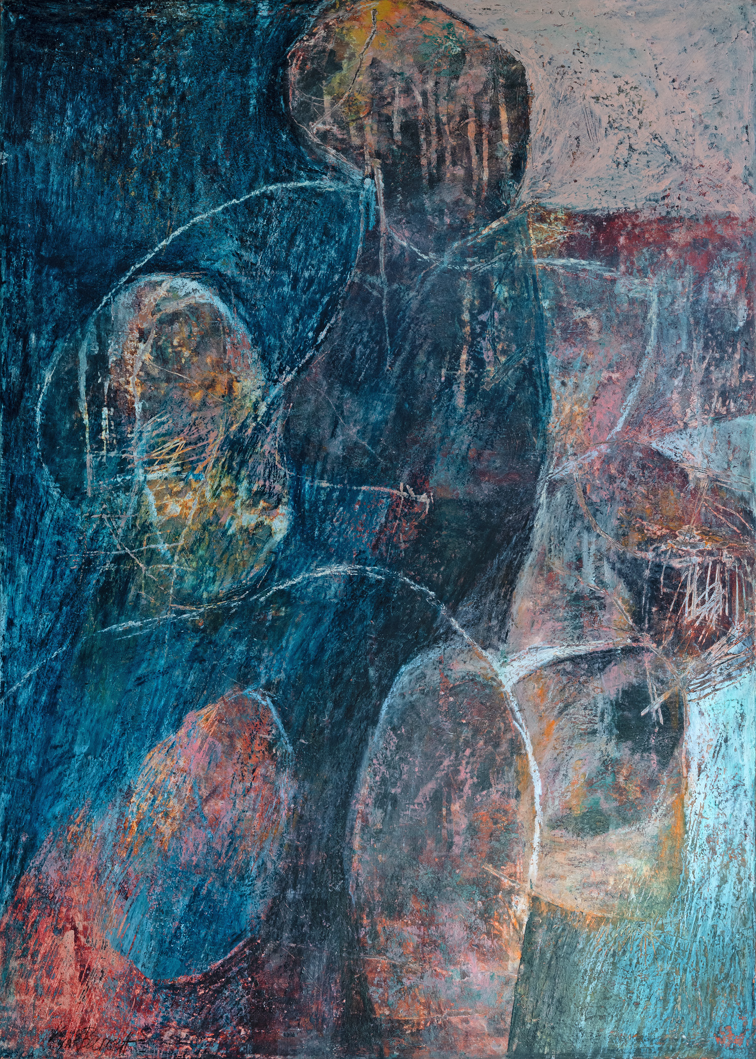 The tears of things| Kym Barrett | Oil and cold wax medium on canvas | 65 x 47 cm | $2,100