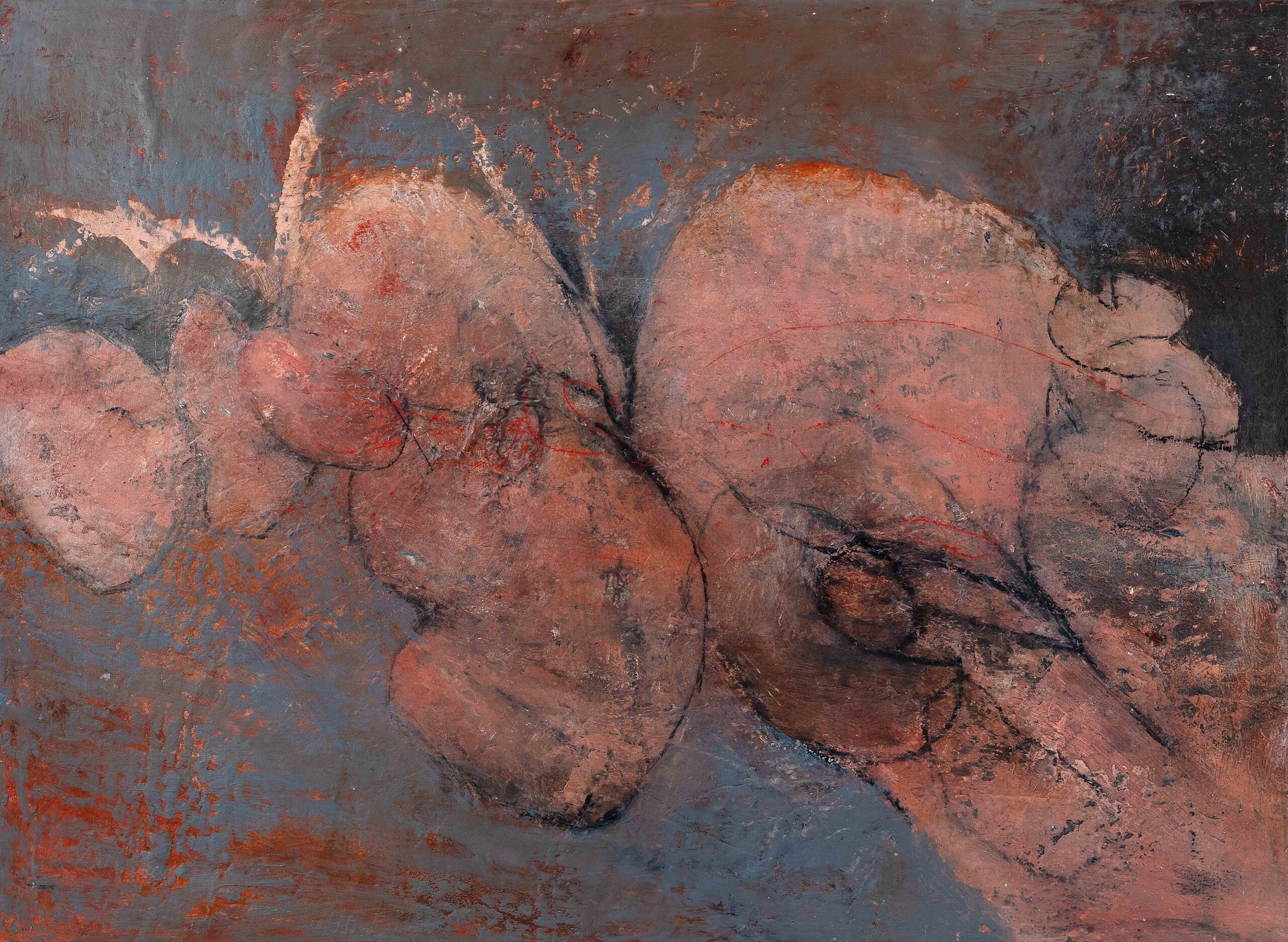 Naked landscape | Kym Barrett | Oil and cold wax medium on board | 31 x 41 cm | $1,250